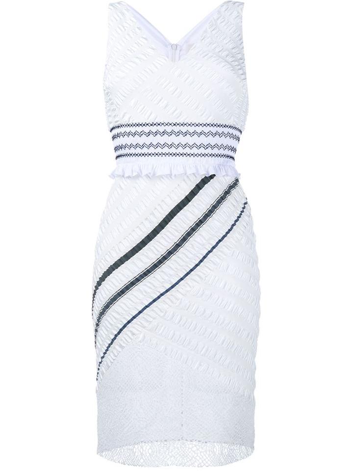 Peter Pilotto Chora Striped V-neck Dress