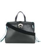 Paula Cademartori Large Buckle Embellished Tote - Black