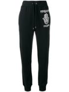 Moschino Hamsa Hand Trackpants, Women's, Size: Xs, Black, Cotton