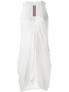Rick Owens Drkshdw V-neck Tank Dress, Women's, Size: Small, White, Cotton