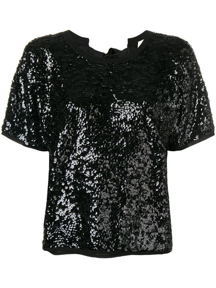 Semicouture Sequin Tee - Black
