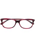 Bottega Veneta Eyewear Rectangular Frame Glasses - Red