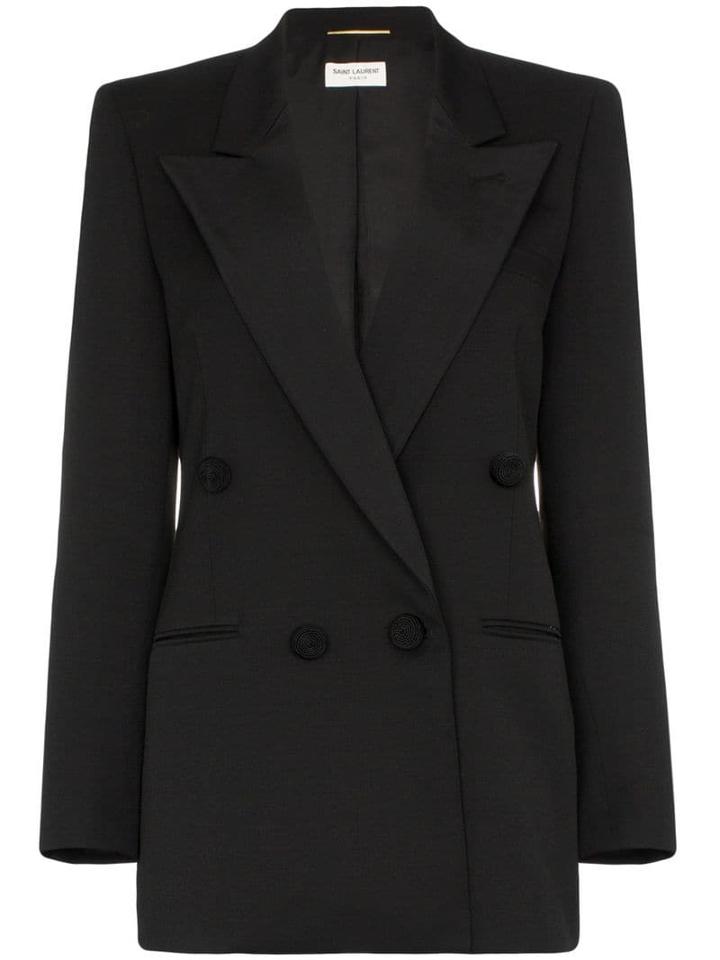 Saint Laurent Double-breasted Tuxedo Blazer - Black