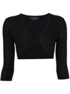 Yigal Azrouel Three Quarter Sleeve Bolero, Women's, Size: Xs, Black, Silk/cashmere