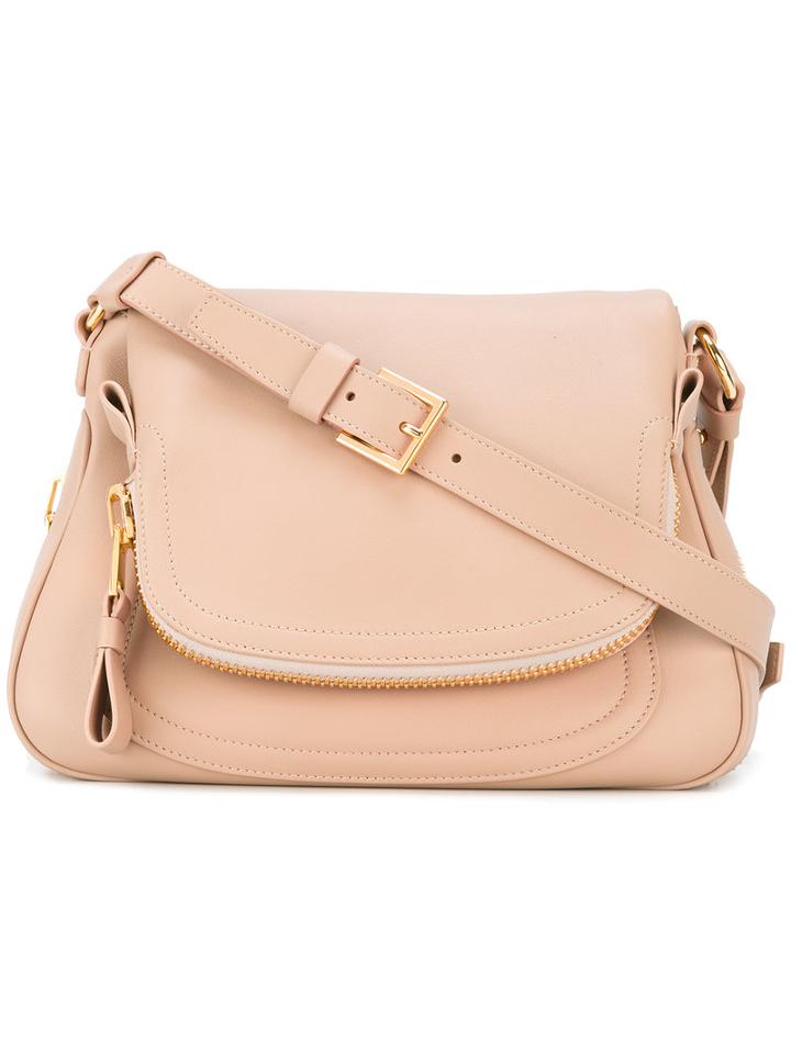 Tom Ford - Medium Double Strap Jennifer Crossbody Bag - Women - Bos Taurus - One Size, Nude/neutrals, Bos Taurus