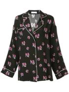 Racil Oversized Floral Print Shirt - Black