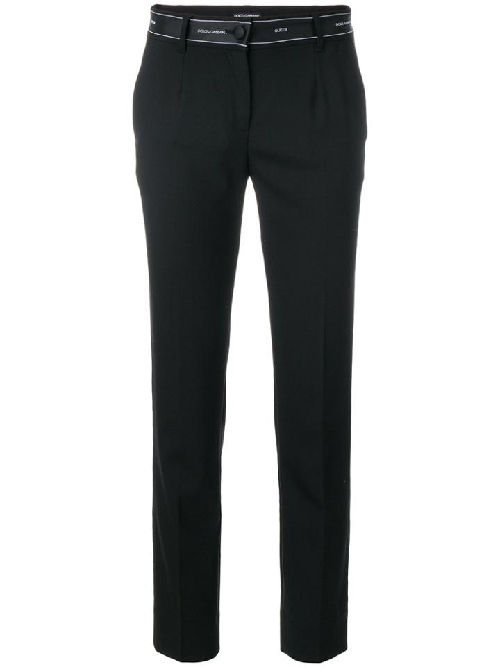 Dolce & Gabbana Branded Slim Fit Trousers - Black