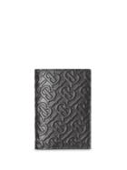 Burberry Monogram Leather Passport Holder - Black