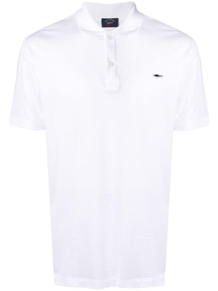 Paul & Shark Embroidered Logo Polo Shirt - White