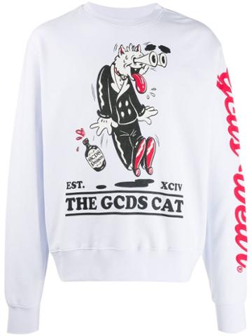Gcds Gcds Cat Sweatshirt - White