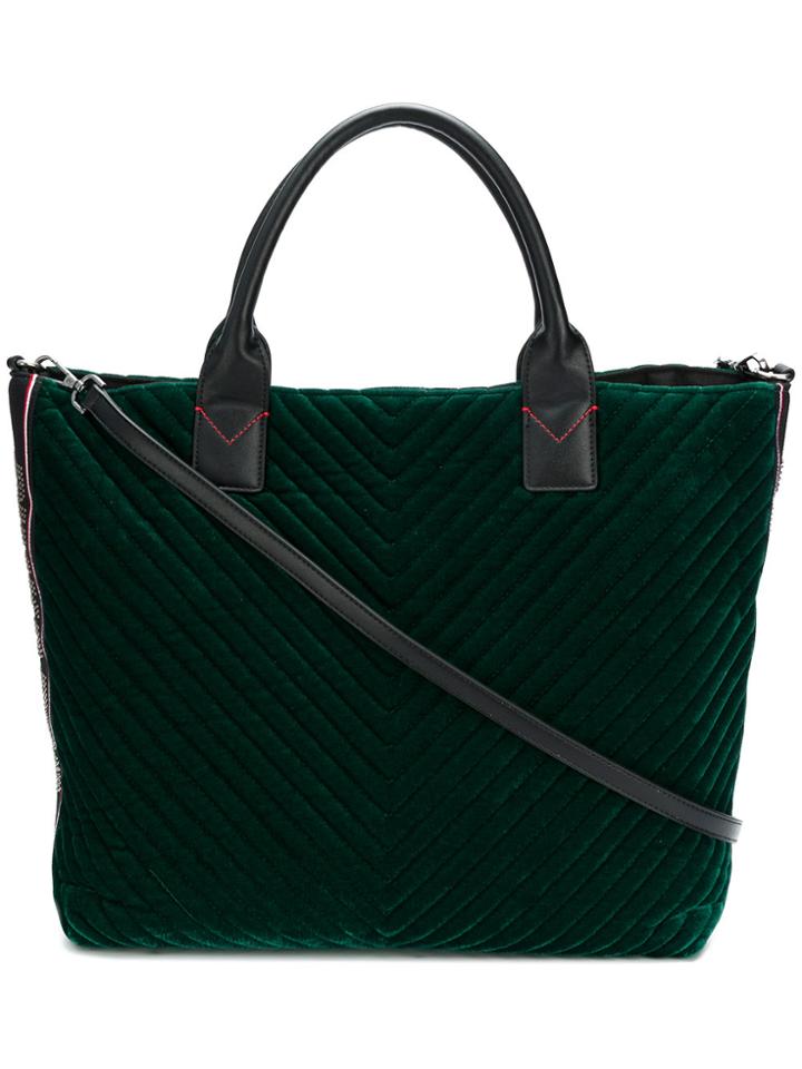 Pinko Velvet Shopping Bag - Green