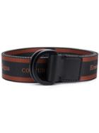 Ermenegildo Zegna Xxx Logo Striped Belt - Black