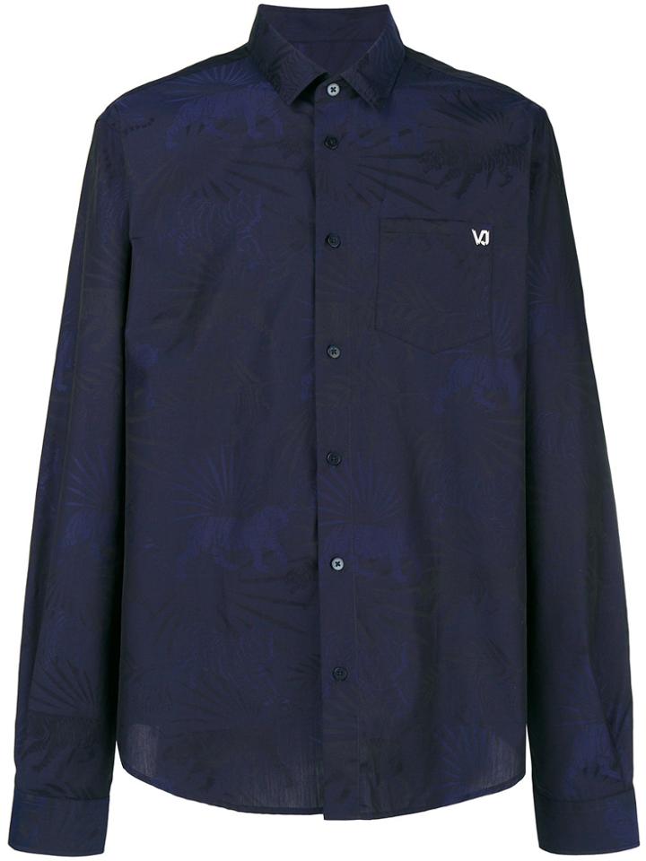 Versace Jeans Tiger Print Shirt - Blue