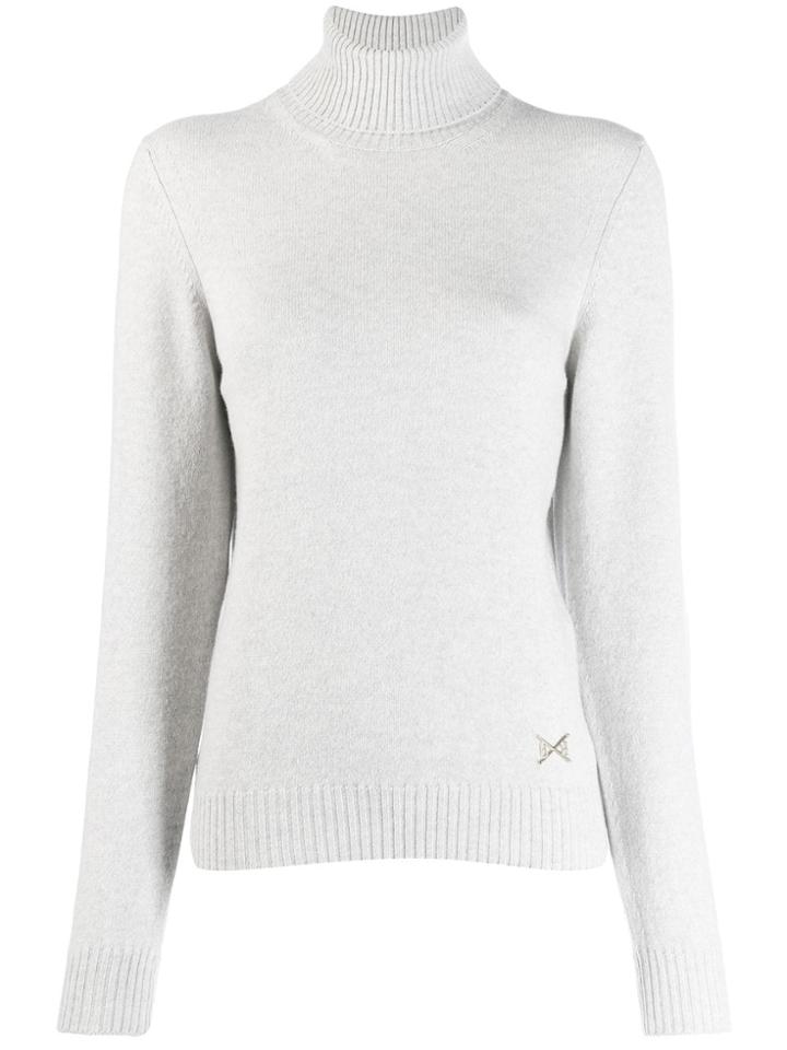 Barrie Turtleneck Cashmere Pullover - Grey