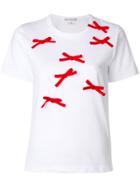 Comme Des Garçons Girl Little Laces Applique T-shirt - White