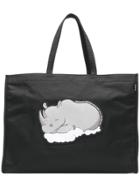 Balenciaga Rhino Print Market Shopper - Black