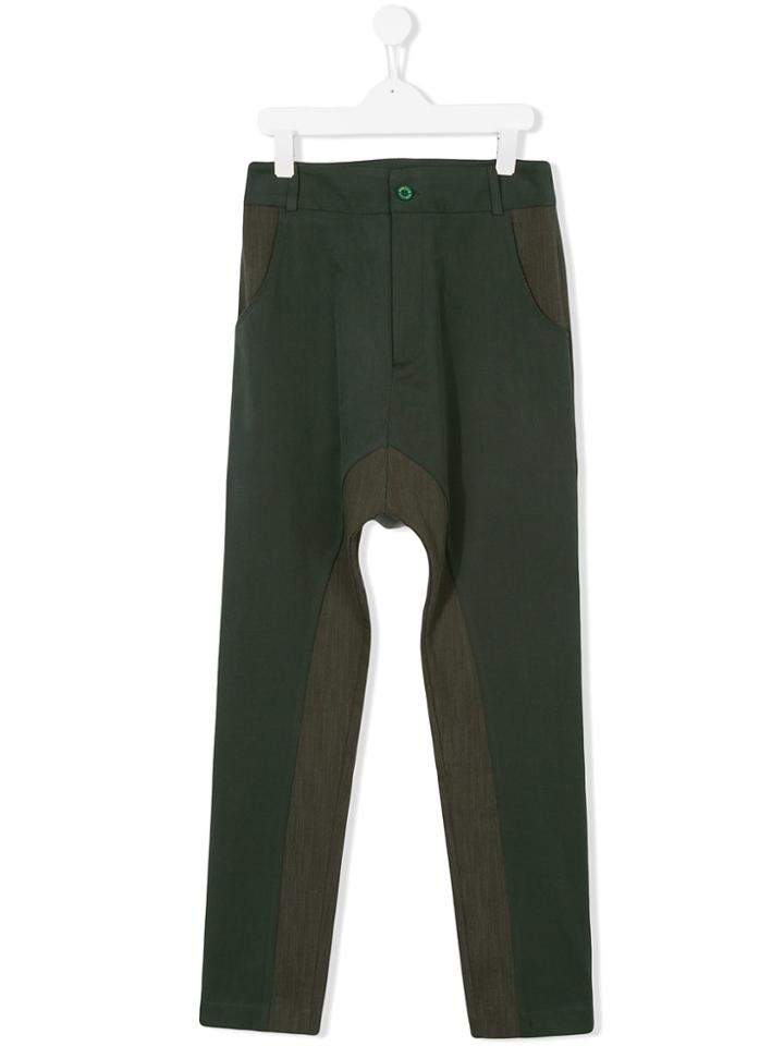Mumofsix Teen Paneled Trousers - Green