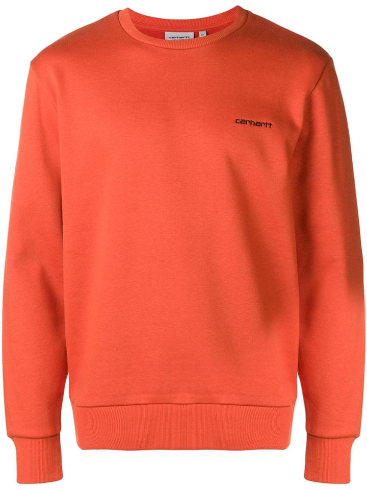 Carhartt Logo Embroidered Sweatshirt - Yellow & Orange