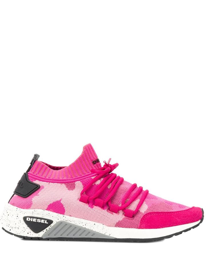 Diesel Slip-on Knit Trainers - Pink