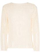 Jacquemus Relaxed Fit Knitted Net Jumper - Neutrals