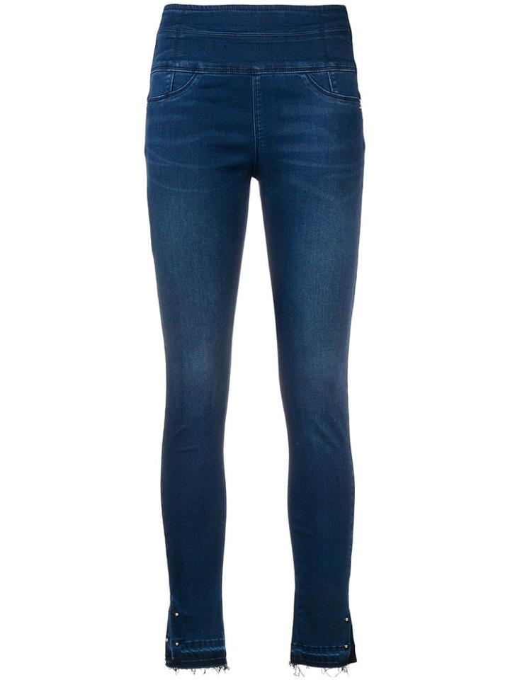 Patrizia Pepe High Waisted Skinny Jeans - Blue