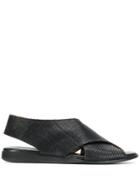 Moma Criss-cross Strap Sandals - Black