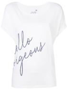 Juvia Hello Gorgeous Printed T-shirt - White