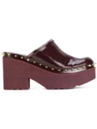Paloma Barceló Studded Clogs - Red