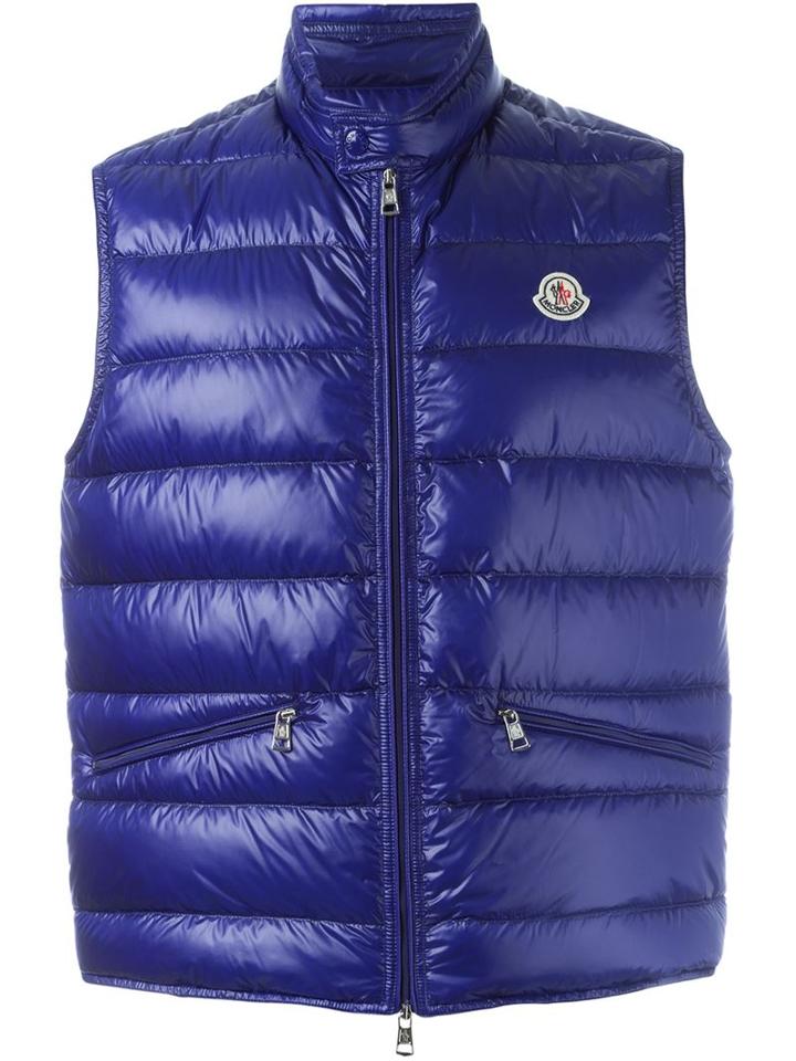 Moncler Classic Padded Gilet, Men's, Size: 4, Blue, Polyamide/feather Down