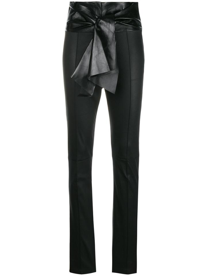 Valentino High Waisted Skinny Trousers - Black