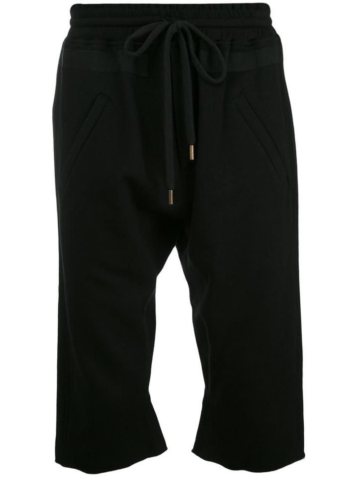 Amen - Unfinished Bermuda Shorts - Men - Cotton - 50, Black, Cotton