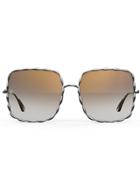 Elie Saab Oversized Square Shaped Sunglasses - Metallic