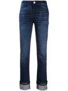 Ea7 Emporio Armani Turn-up Hem Denim Jeans - Blue