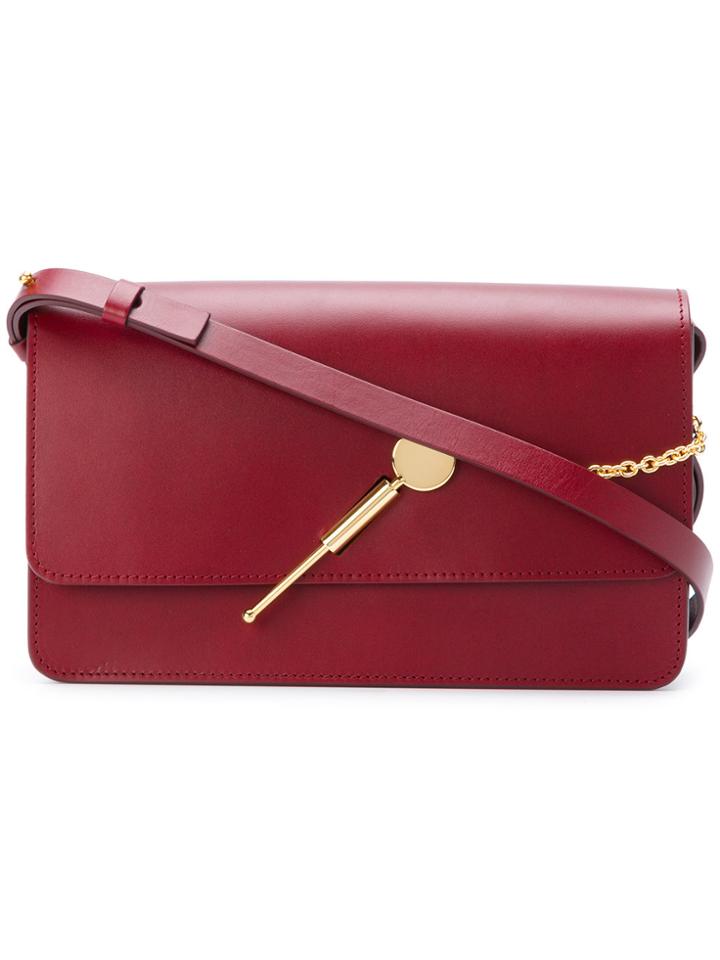 Sophie Hulme Fold Over Shoulder Bag - Red