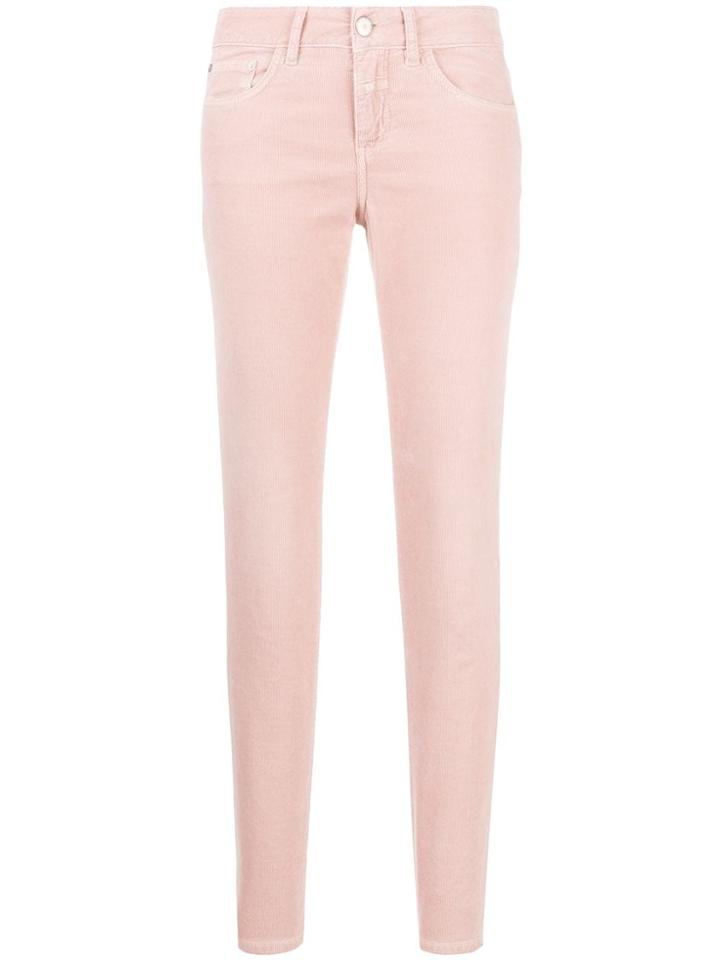 Closed Low Rise Skinny Trousers - Pink & Purple