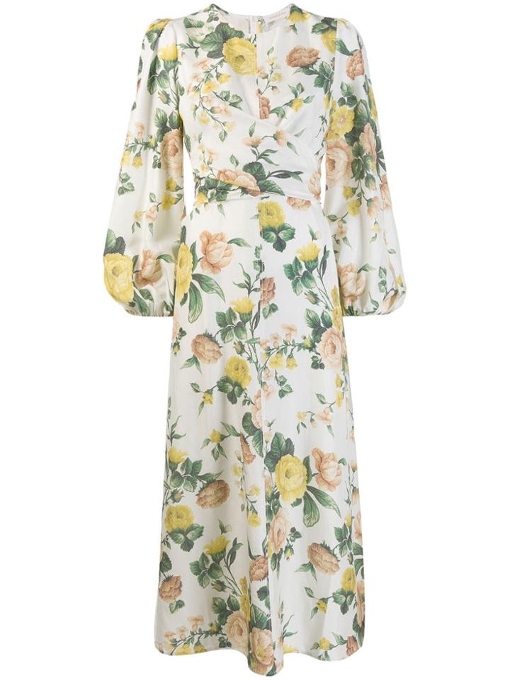 Zimmermann Floral Print Mid-length Dress - White