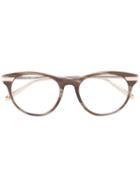 Linda Farrow - Round Frame Glasses - Women - Acetate/metal - 51, Grey, Acetate/metal