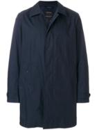 Z Zegna Classic Fitted Coat - Blue