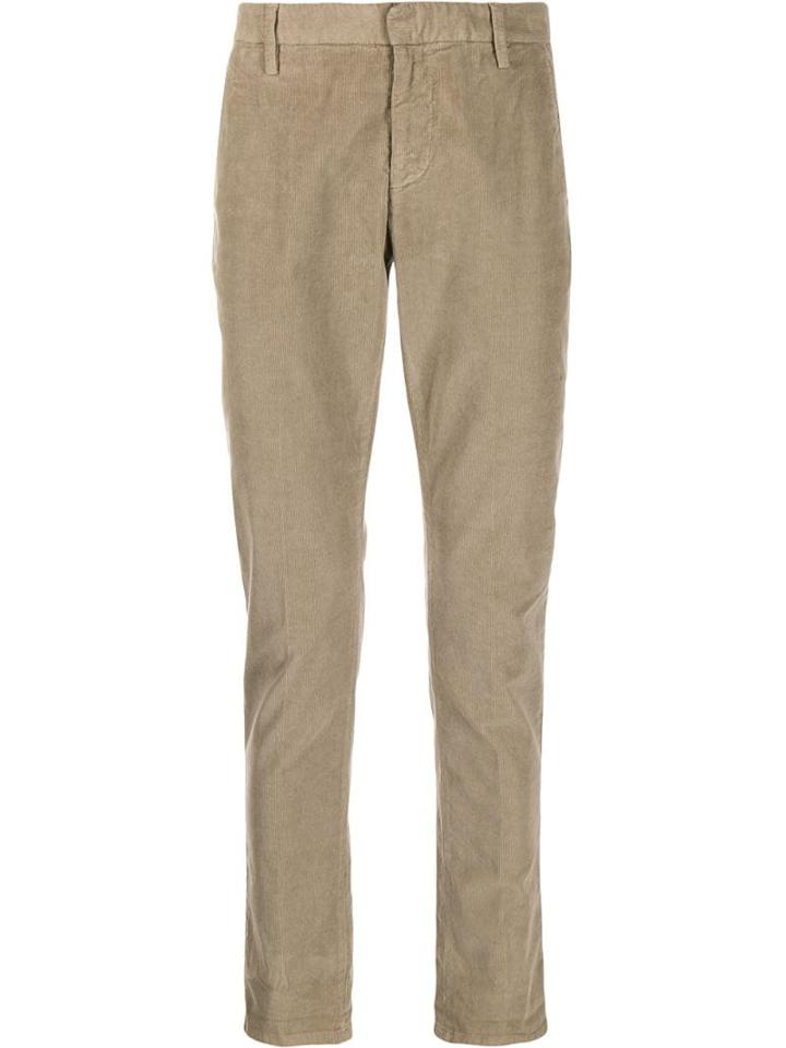 Dondup Slim Fit Corduroy Trousers - Neutrals