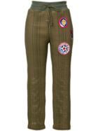 Mr & Mrs Italy Cropped Patch Trousers - Green