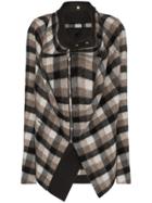 Rick Owens Draped Plaid Jacket - Black