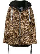Khrisjoy Oversized Leopard-print Coat - Black