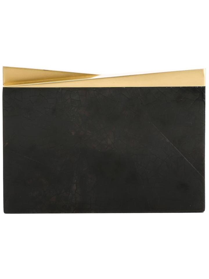 Nathalie Trad 'phoenix' Clutch, Women's, Black, Resin/brass