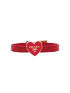 Prada Heart Buckle Bracelet - Red