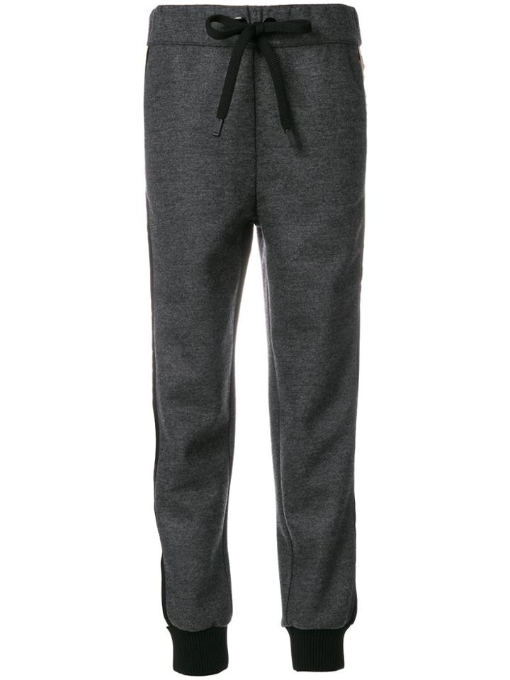 No Ka' Oi Stripe Leg Joggers - Grey