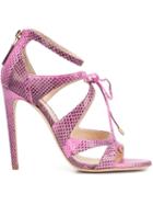 Chloe Gosselin Bryonia Strappy Sandals, Women's, Size: 39, Pink/purple, Leather/ayers Snakeskin