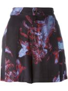 Diesel Koi Print Shorts, Women's, Size: 25, Black, Viscose