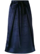 Victoria Beckham - Pleated Skirt - Women - Viscose - 10, Blue, Viscose