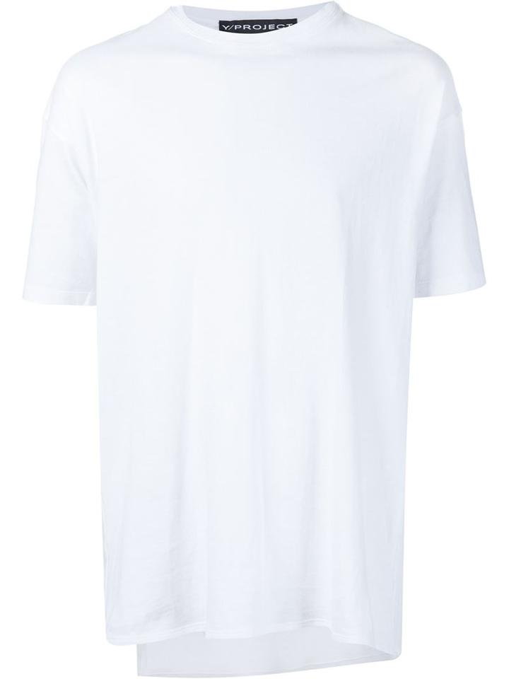 Y / Project Y-back T-shirt, Men's, Size: Medium, White, Cotton