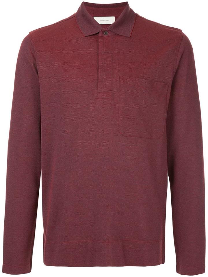 Cerruti 1881 Long Sleeved Polo Shirt - Red
